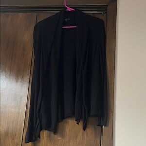 GAP Black Open-Front Draped Cardigan
